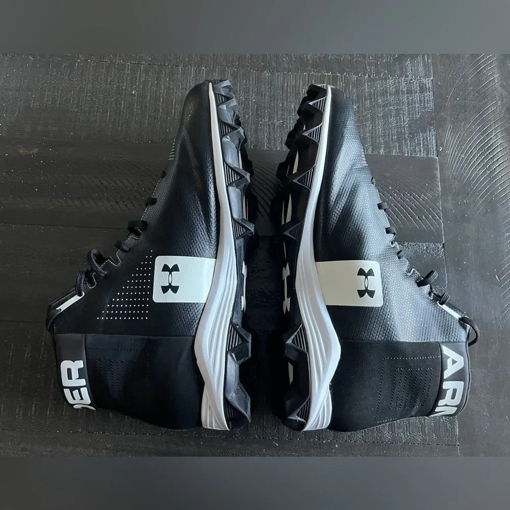 Under Armour Highlight Franchise RM Football Cleats Men’s 15 Black White